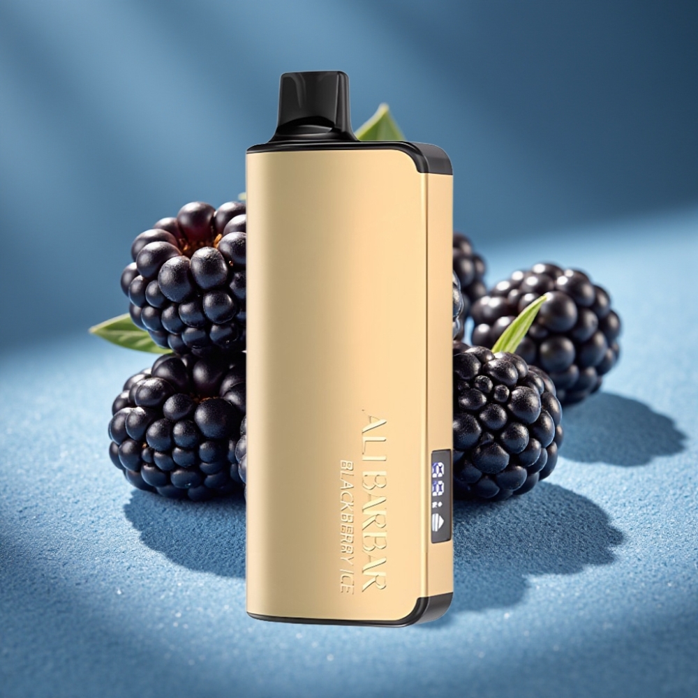 Alibarbar Ingot 9000 Puffs Disposable Vape Dâu Đen Đá Lạnh với pin 2350mAh