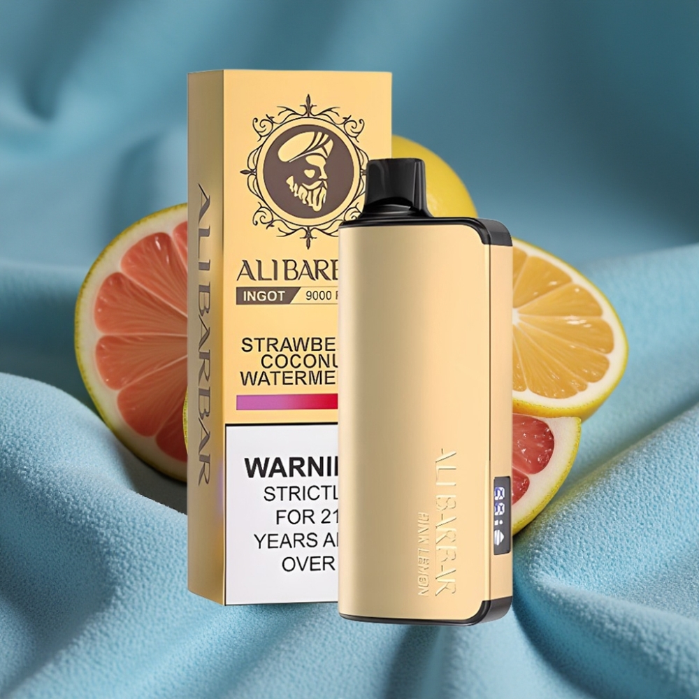Alibarbar Ingot 9000 Puffs Tẩu Hút Dùng Một Lần Chanh Hồng 22ml 2350mAh