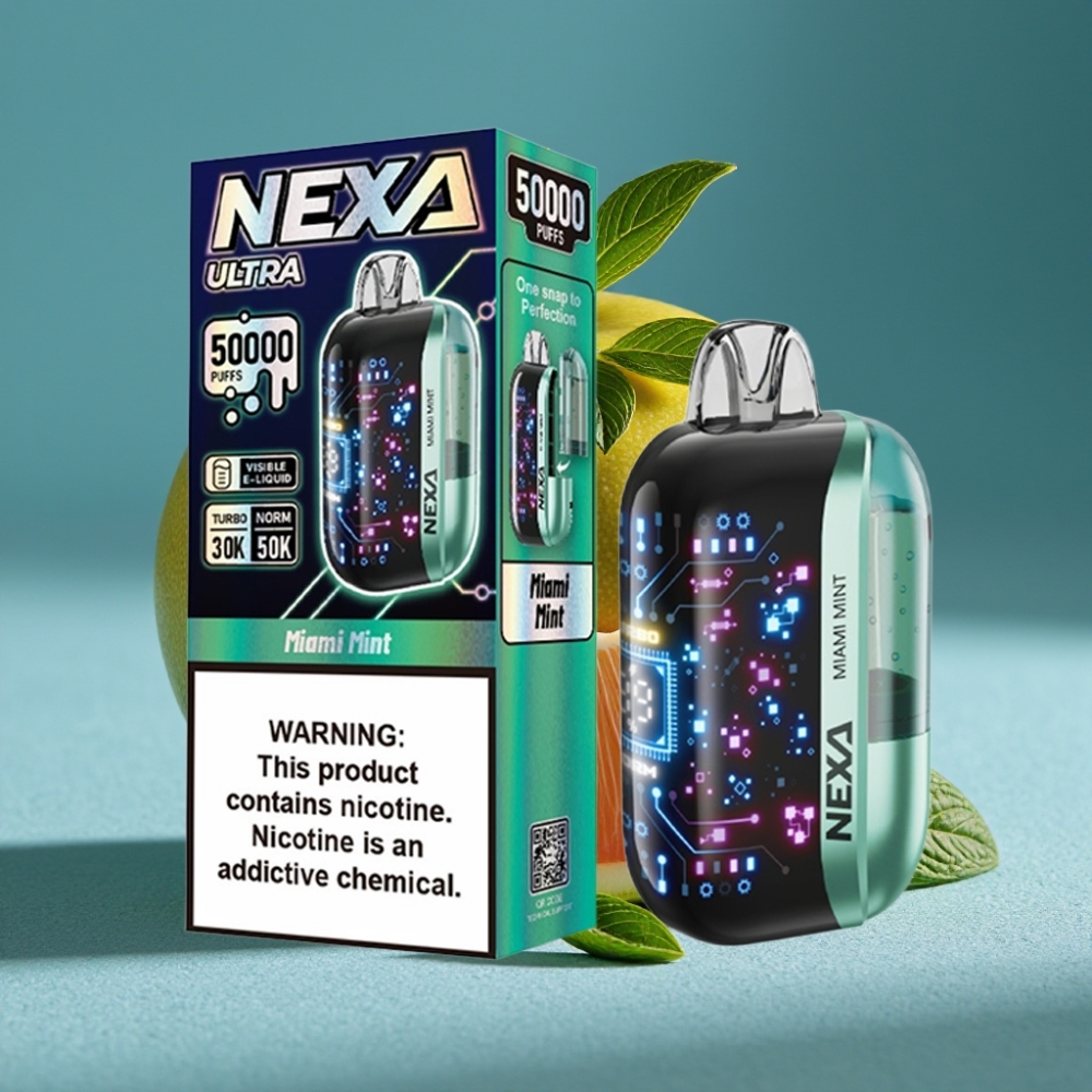 NEXA Ultra 50000 Puffs Disposable Vape Bạc Hà Miami 20ml 5%