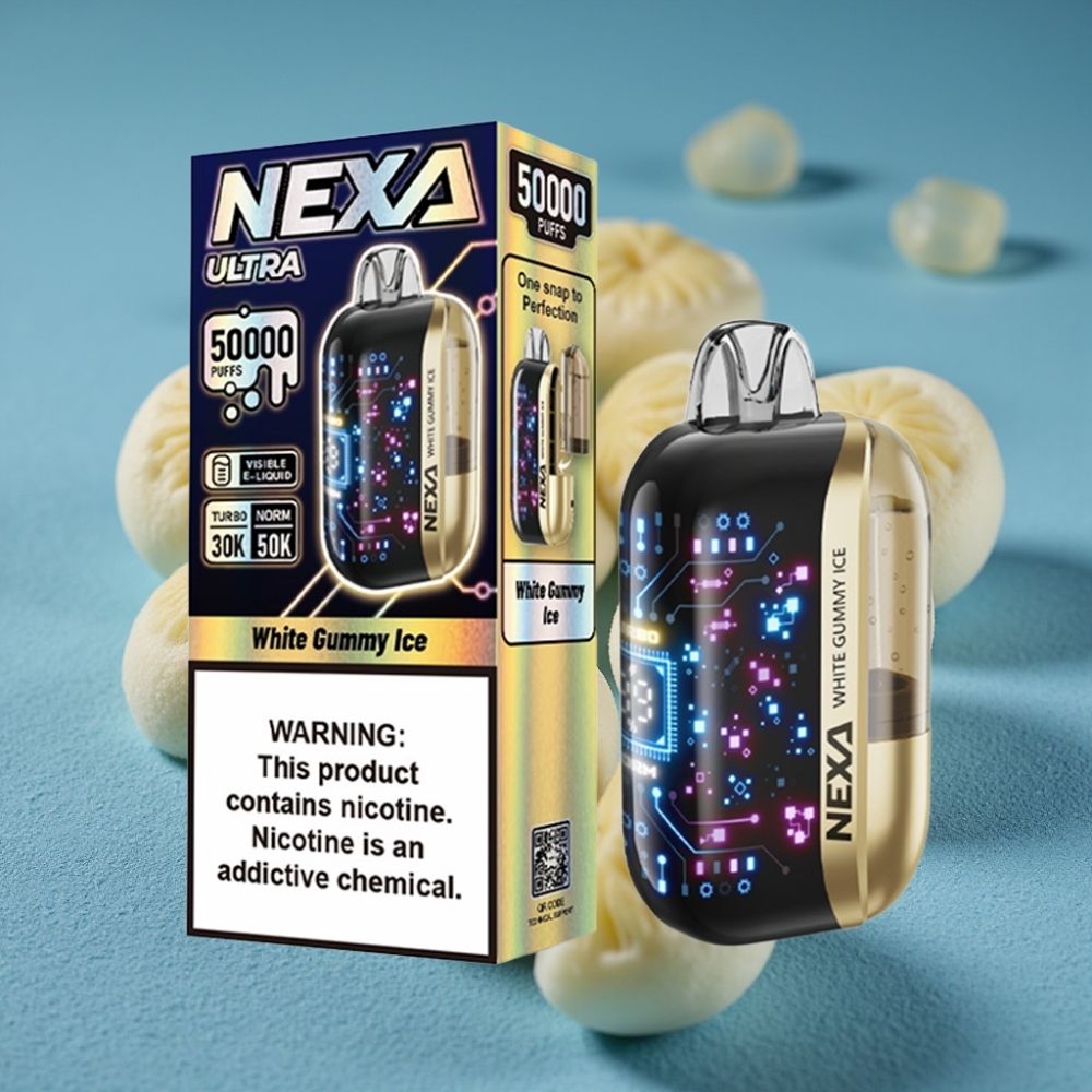 NEXA Ultra 50000 Puffs Disposable Vape Kẹo Dẻo Trắng Mát 20ml 800mAh