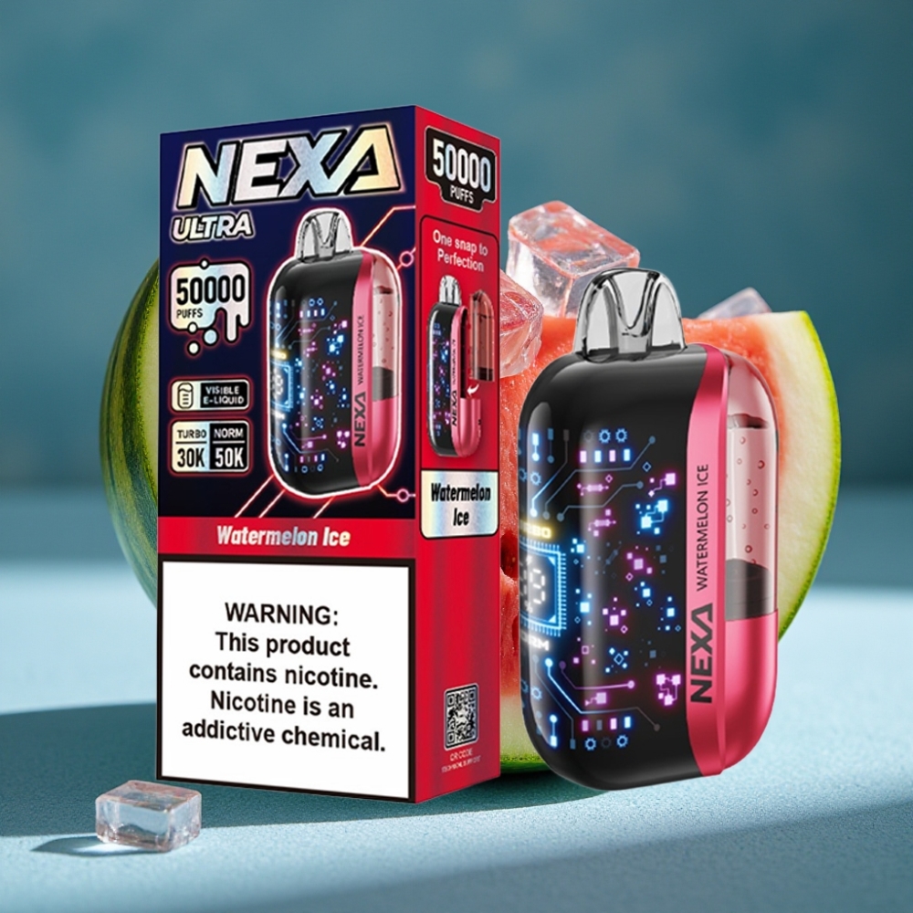 NEXA Ultra 50000 Puffs Tinh Dầu Dưa Hấu Lạnh 50K Màn Hình 3D 800mAh