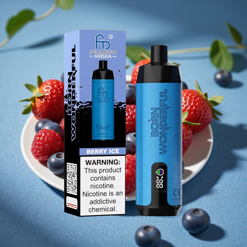 RandM Fumot Shisha 10000 Puffs Disposable Vape Dâu Lạnh LED