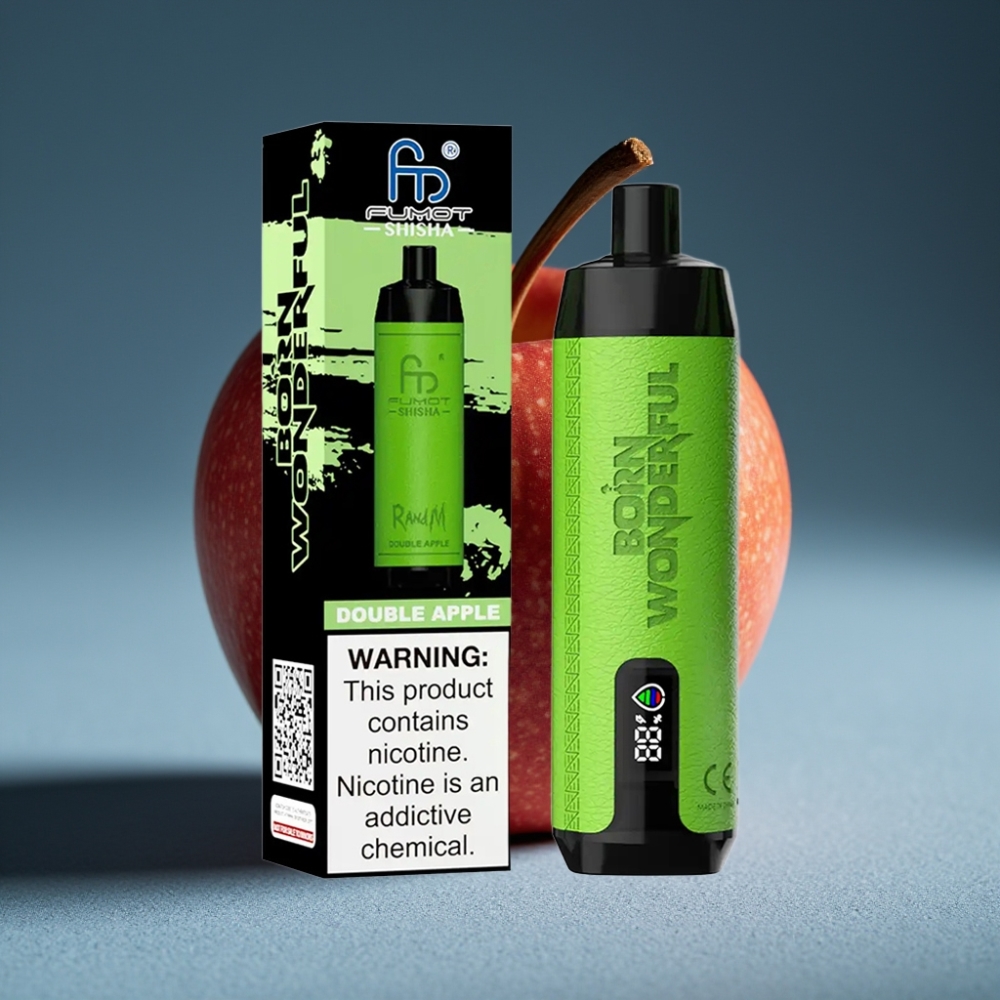 RandM Fumot Shisha 10000 Puffs Disposable Vape Táo Đôi với Pin 850 mAh Quả táo kép
