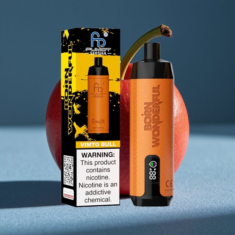 RandM Fumot Shisha 10000 Puffs Disposable Vape Vimto Bò Đực với Pin 850 mAh