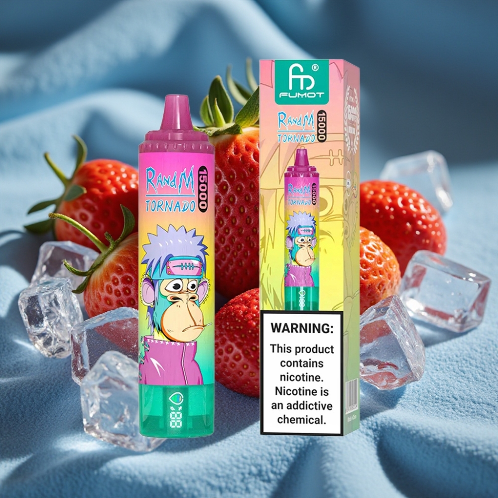 RandM Fumot Tornado 15000 Puffs - Dâu Tây Đá Lạnh - 25ml & 850mAh