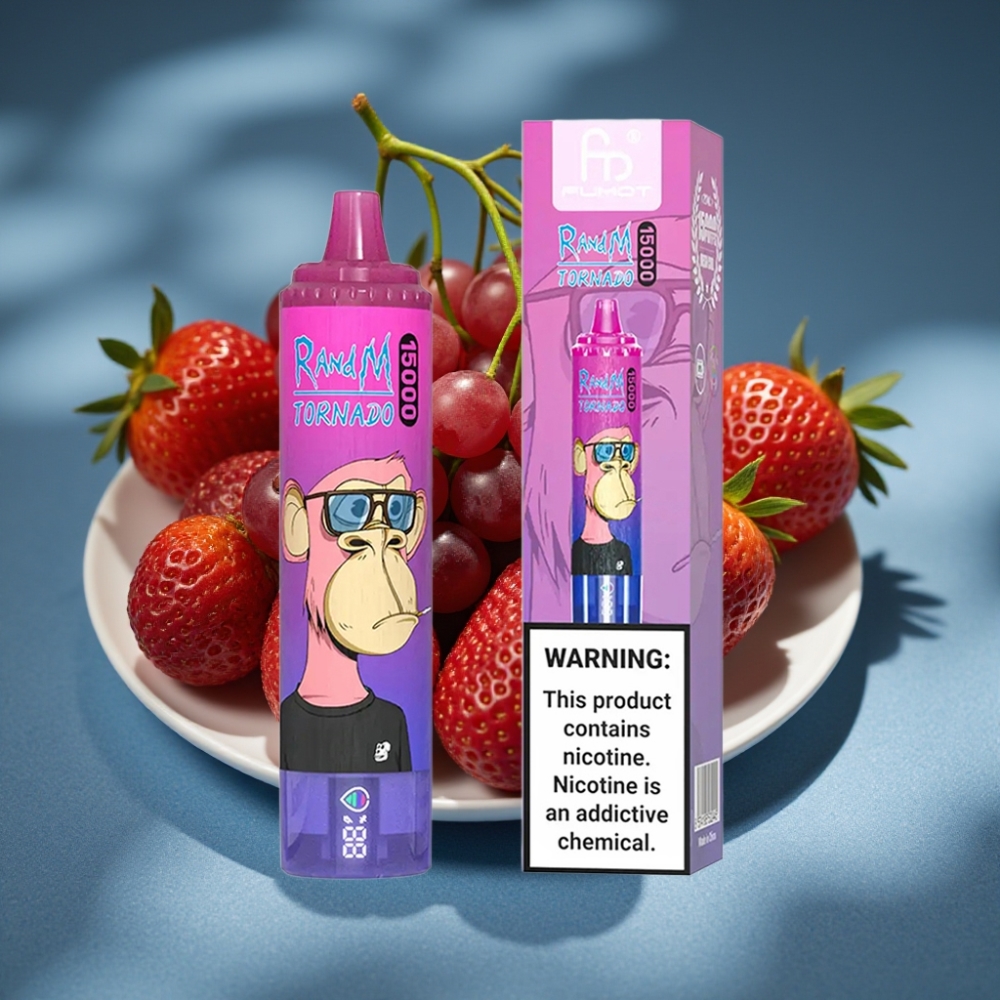 RandM Fumot Tornado 15000 Puffs Tái Sử Dụng Vị Dâu Nho