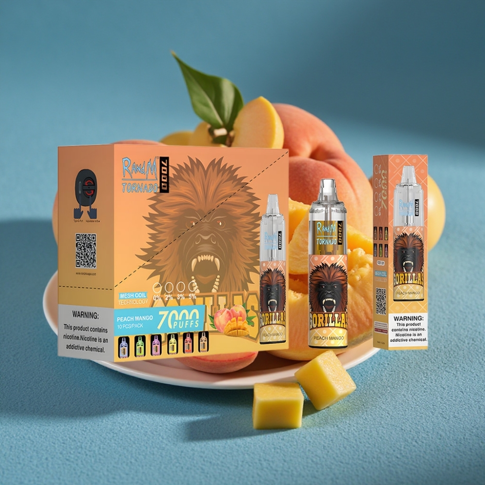 RandM Fumot Tornado 7000 Puffs Disposable Vape Đào Xoài 14ML