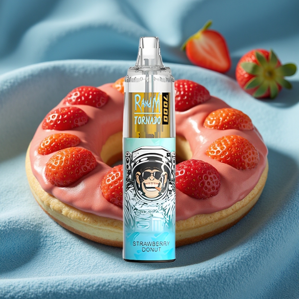 RandM Fumot Tornado 7000 Puffs Túi Xách Dâu Donut Disposable Vape