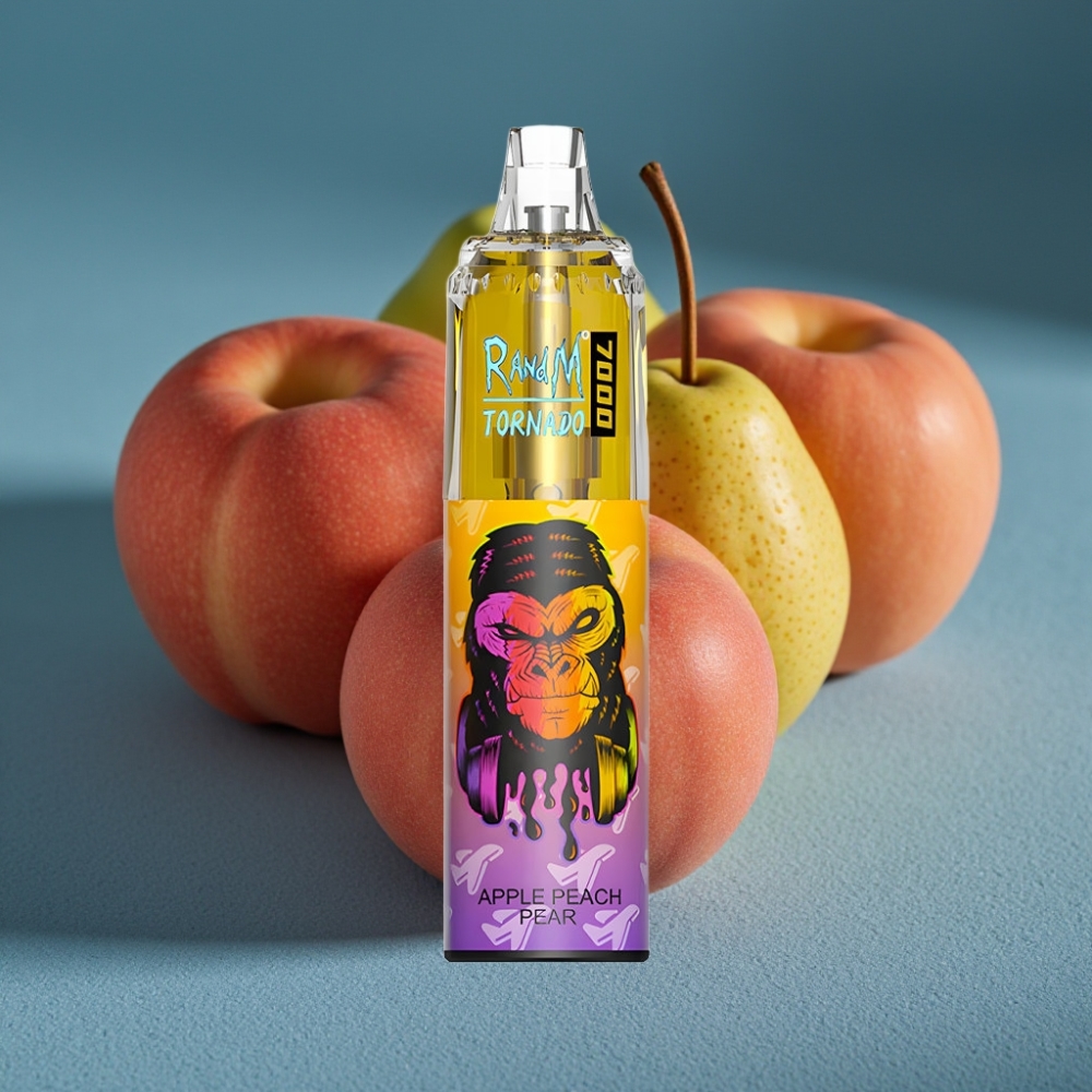 RandM Fumot Tornado 7000 Puffs Tinh Dầu 14ML Táo Đào Lê Disposable Vape