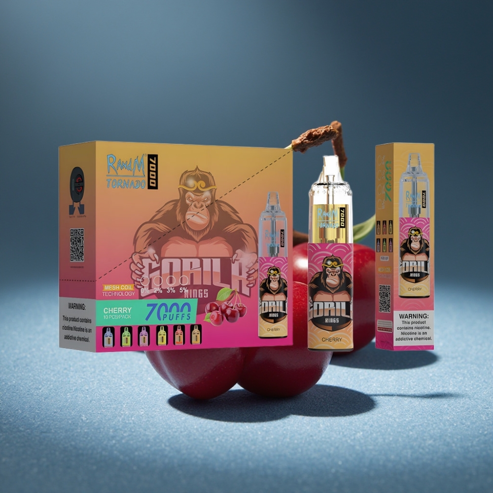 RandM Fumot Tornado 7000 Puffs Tinh Dầu 14ML Điếu Vape Dùng Một Lần Vị Anh Đào