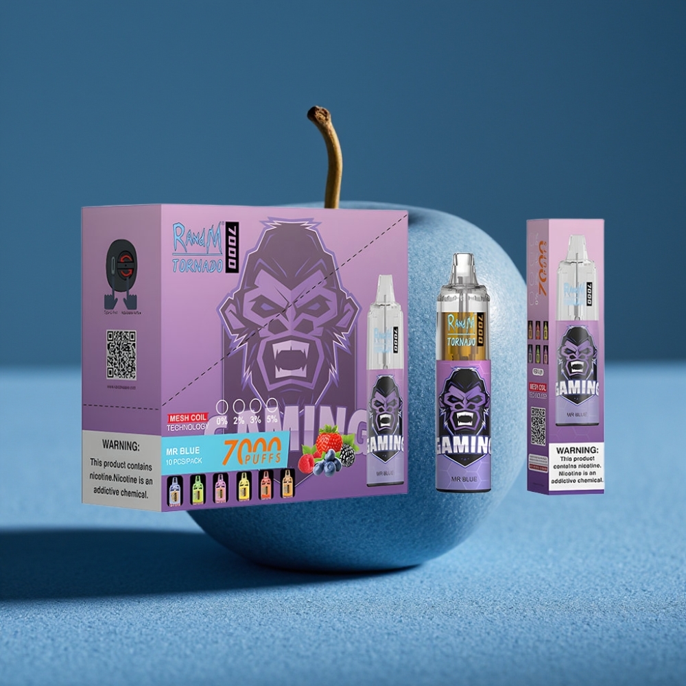 RandM Fumot Tornado 7000 Puffs Tinh Dầu 14ML Điếu Vape Dùng Một Lần Vị Dr. Blue