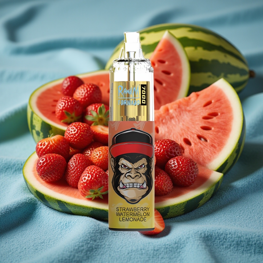 RandM Fumot Tornado 7000 Puffs Tinh Dầu Dâu Dưa Chanh Tay Disposable Vape