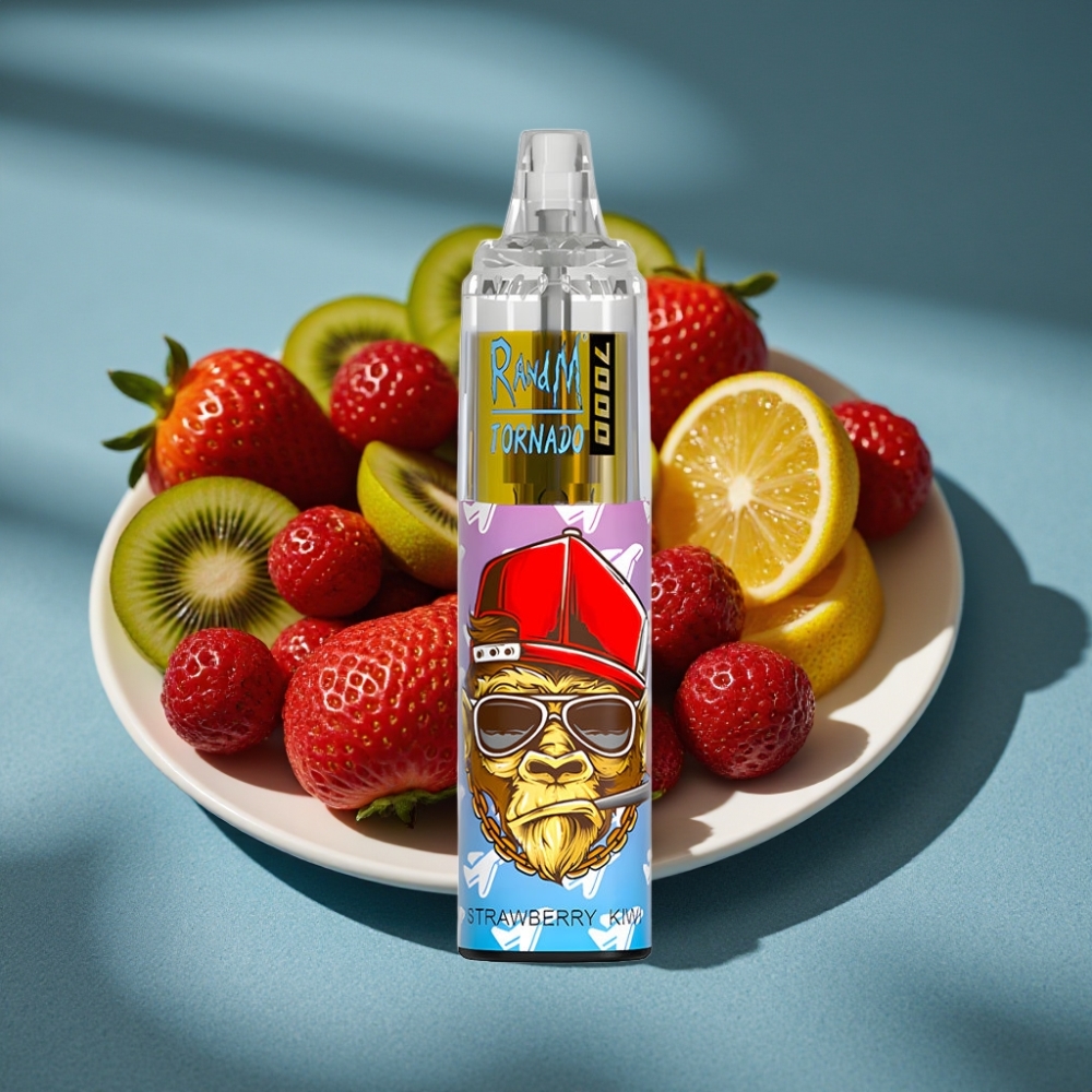 RandM Fumot Tornado 7000 Puffs Tinh Dầu Dâu Kiwi - Pin 850MAH, Mesh Coil