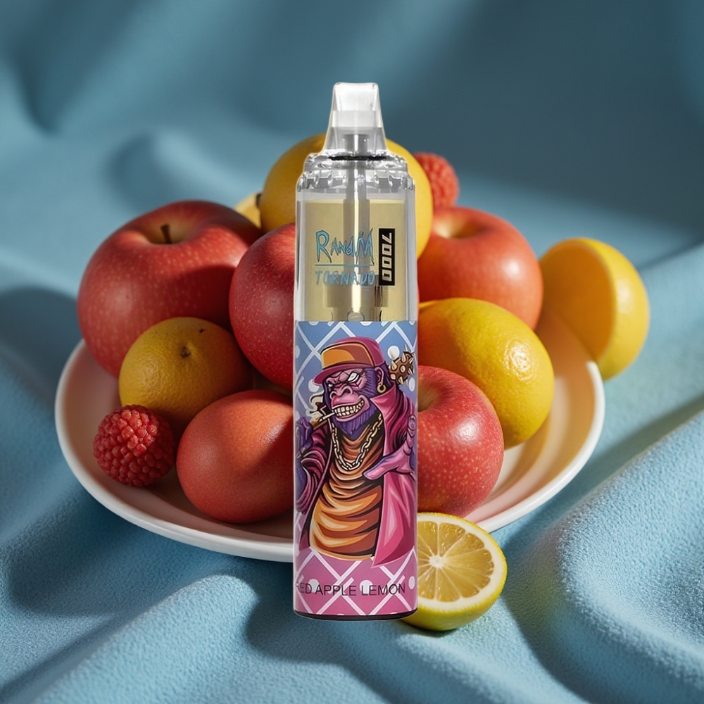 RandM Fumot Tornado 7000 Puffs Điếu Vape Dùng Một Lần Táo Đỏ Chanh Pin 850MAH