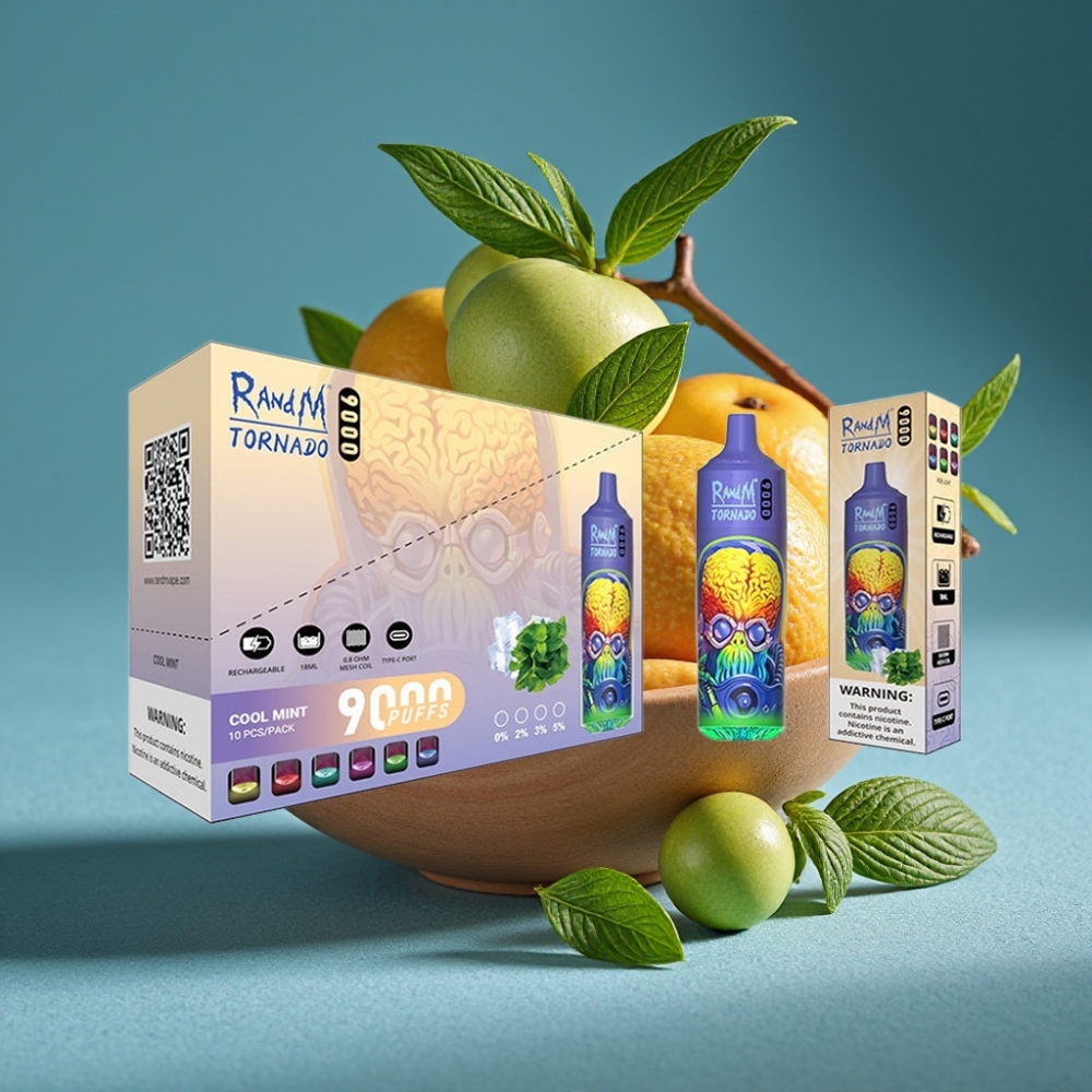 RandM Fumot Tornado 9000 Puffs Disposable Vape Bạc Hà Mát Lạnh