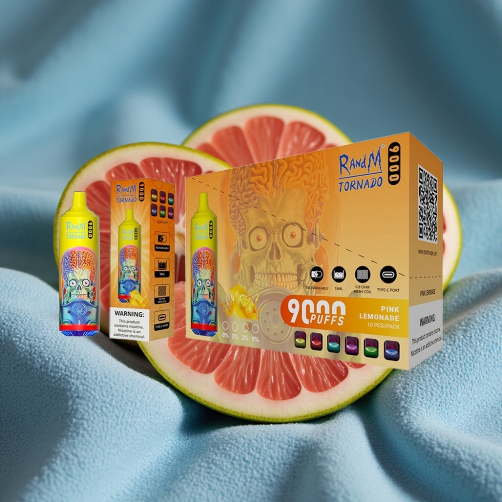 RandM Fumot Tornado 9000 Puffs Disposable Vape Chanh Hồng