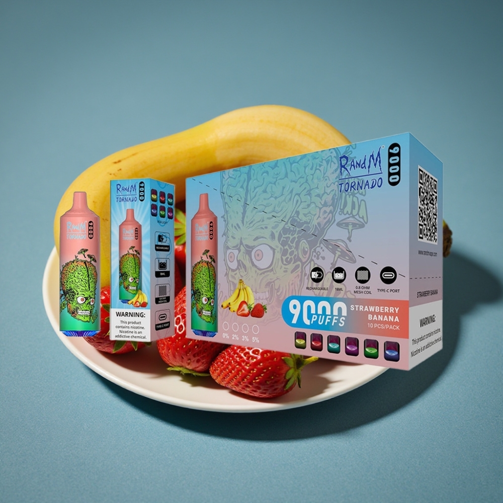 RandM Fumot Tornado 9000 Puffs Disposable Vape Dâu Chuối