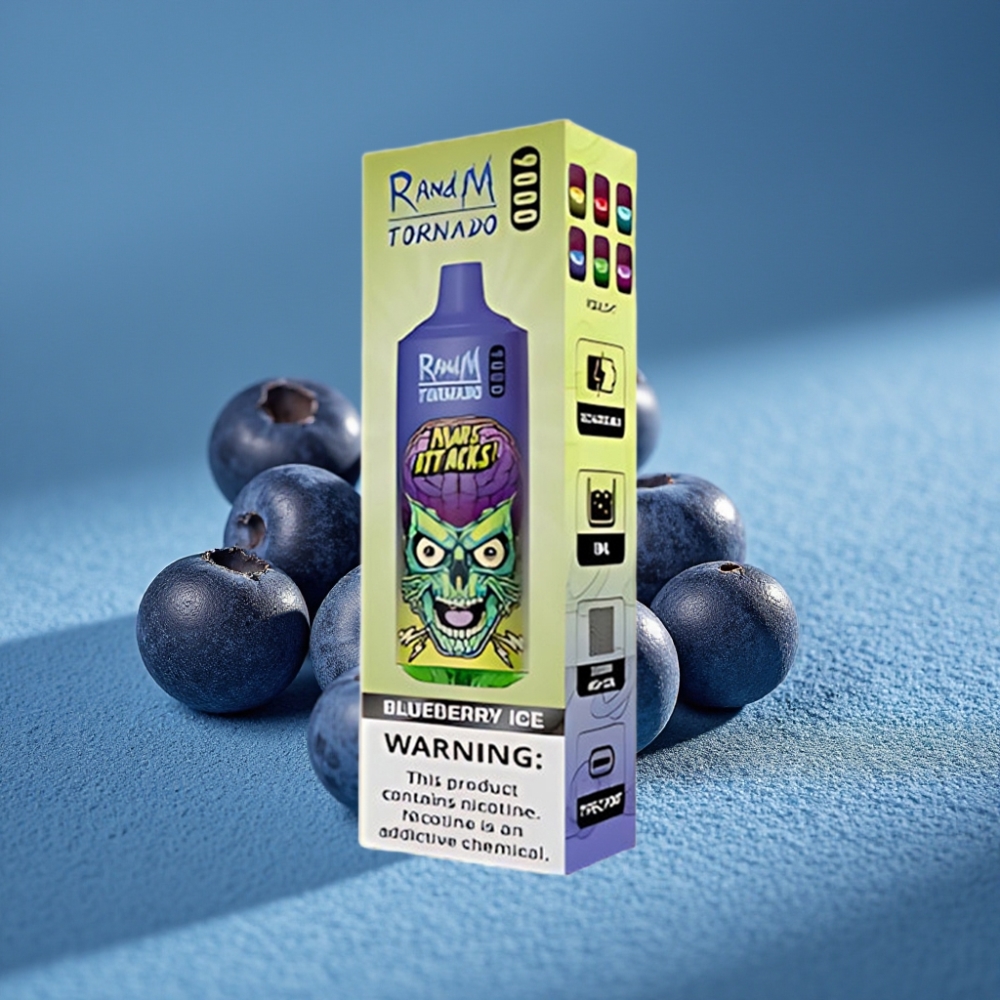 RandM Fumot Tornado 9000 Puffs Disposable Vape Việt Quất Đá