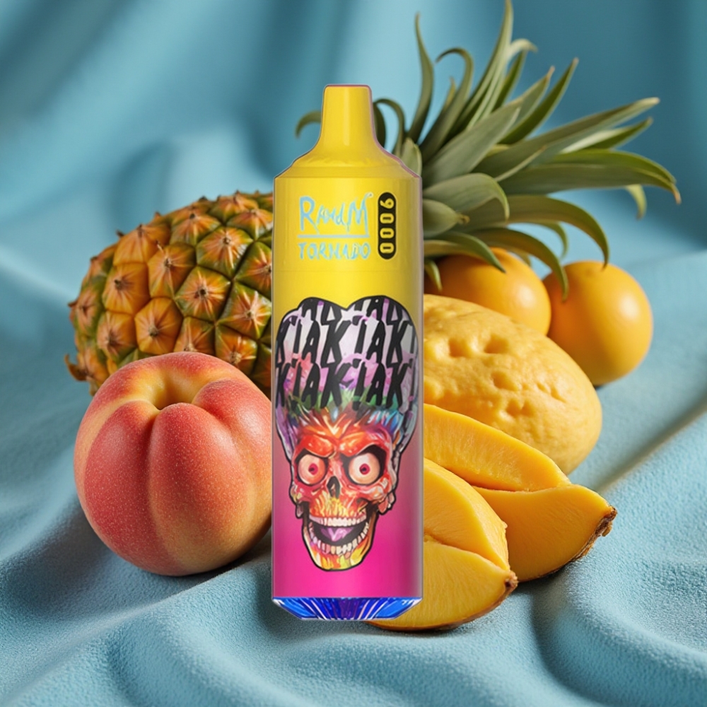 RandM Fumot Tornado 9000 Puffs Túi Một Lần Vị Đào Xoài Dứa