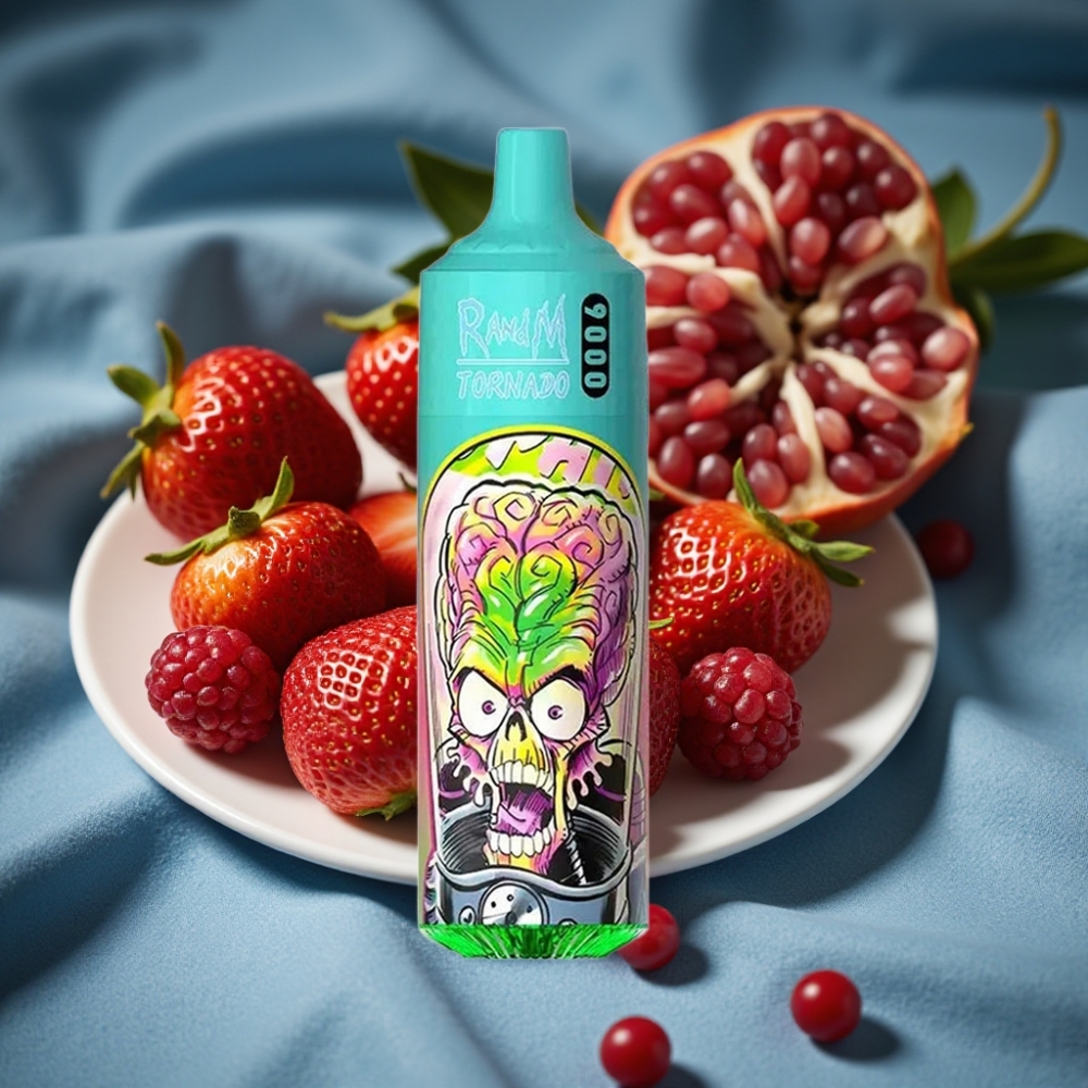 RandM Fumot Tornado 9000 Puffs Tái Sạc Dâu Lựu