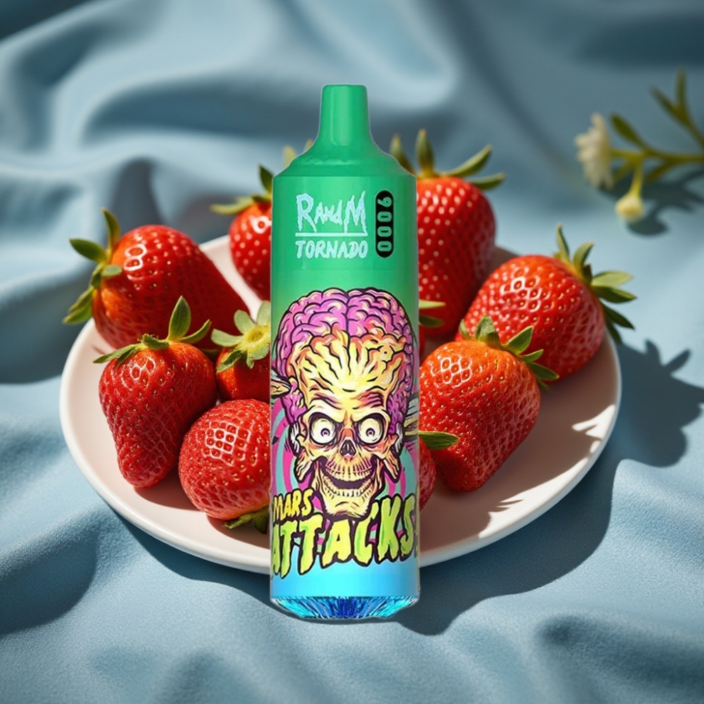 RandM Fumot Tornado 9000 Puffs Tinh Dâu Dâu Chanh Vape Dùng Một Lần