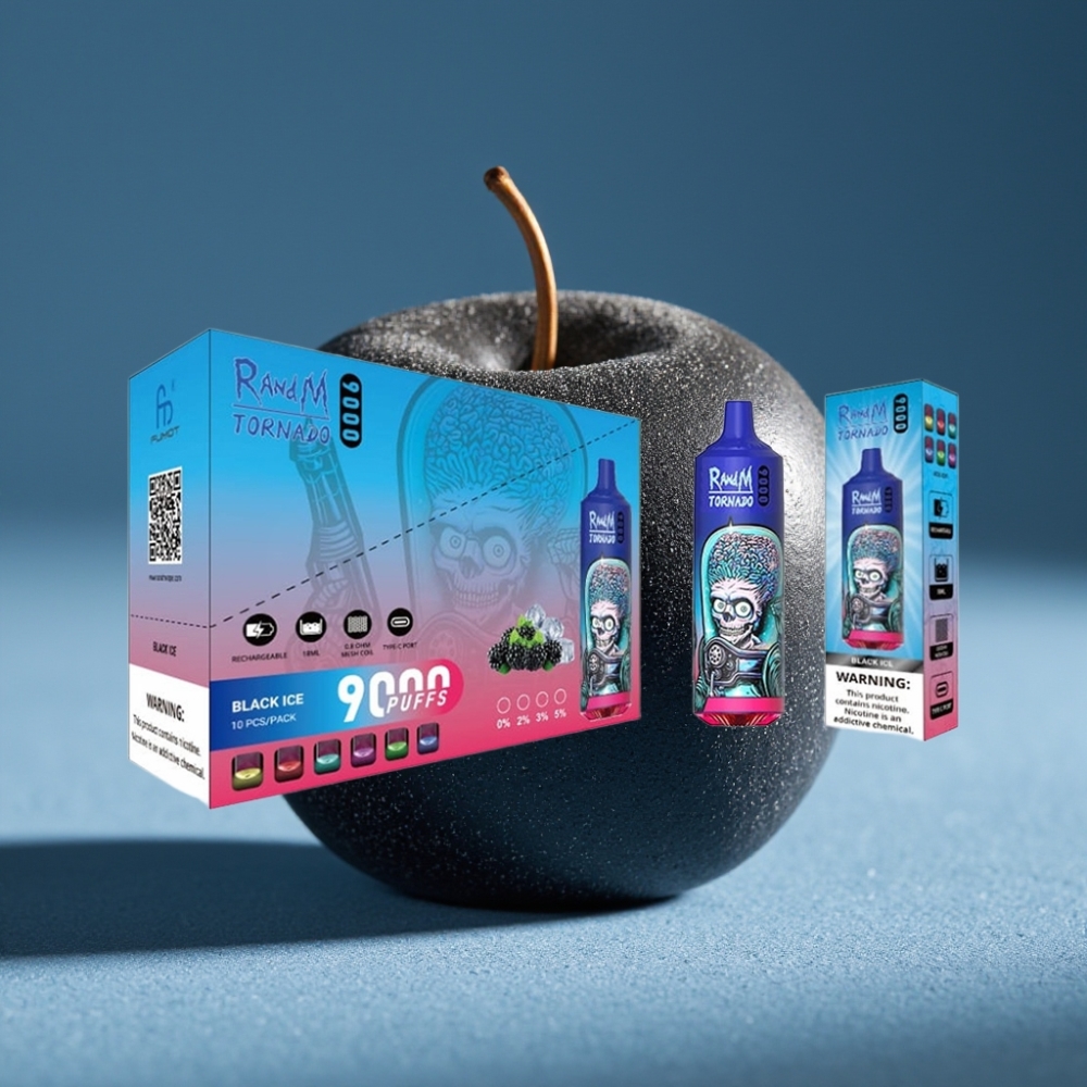 RandM Fumot Tornado 9000 Puffs Đen Lạnh RandM Tornado 9000 Puffs Màn Hình RGB