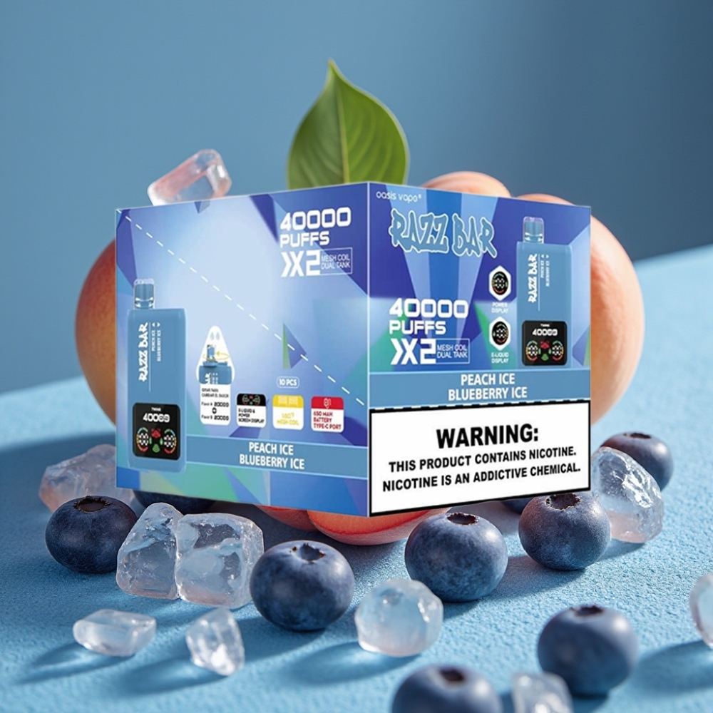 Razz Bar 40000 Puffs Disposable Vape Đào Lạnh & Việt Quất Lạnh