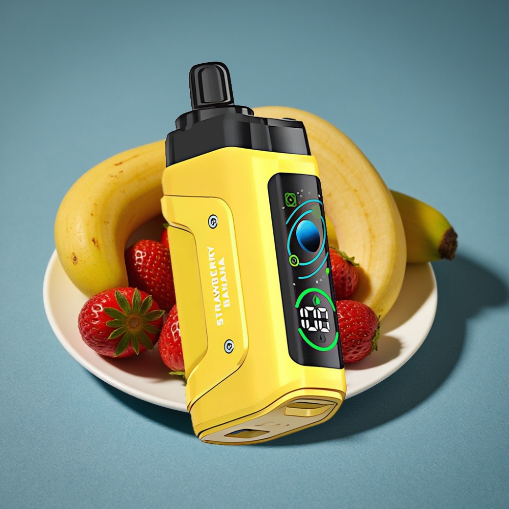 Razz Bar 45000 Puffs Disposable Vape Dâu Chuối với Pin 650mAh và Điều Chỉnh Luồng Khí