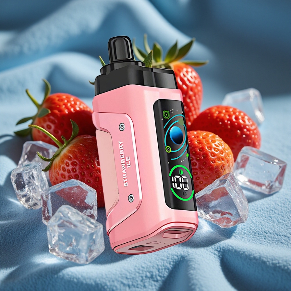 Razz Bar 45000 Puffs Disposable Vape Dâu Tây Đá Lạnh với Pin 650mAh và Điều Chỉnh Luồng Khí