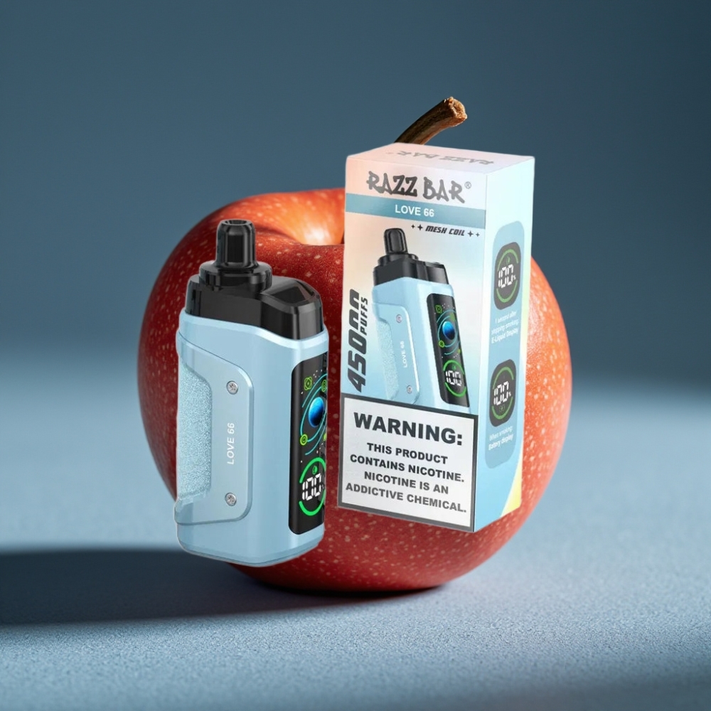 Razz Bar 45000 Puffs Disposable Vape Tình Yêu 66 với Pin 650mAh và Điều Chỉnh Lưu Lượng Khí