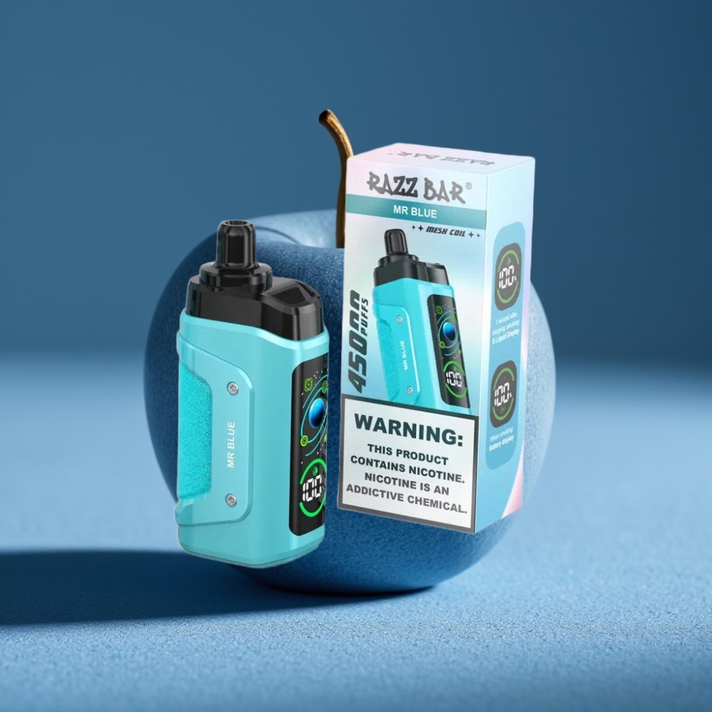 Razz Bar 45000 Puffs Disposable Vape Xanh Lam với Pin 650mAh