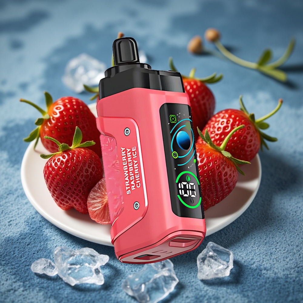 Razz Bar 45000 Puffs Tinh Dâu Dâu Cherry Đá Xả Hơi Điều Chỉnh Pin 650mAh