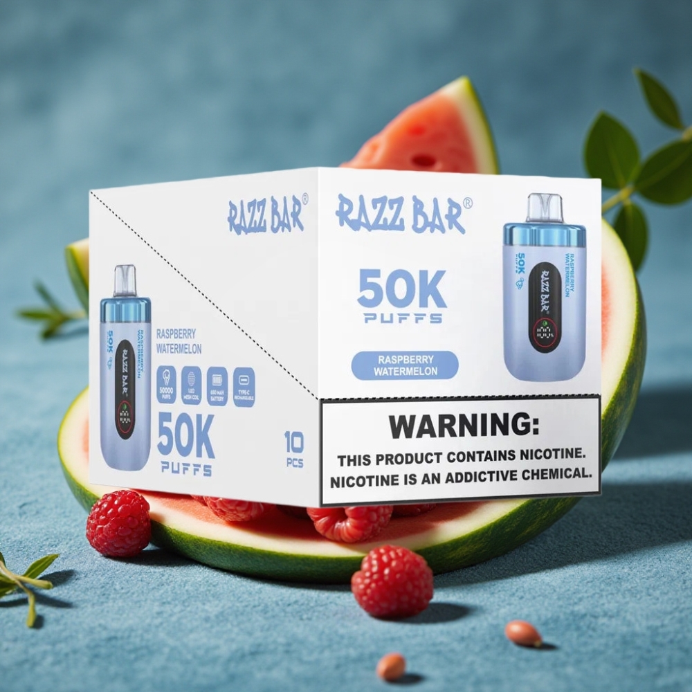 Razz Bar 50K Puffs Disposable Vape Phúc Bồn Tử Dưa Hấu - 50000 Puffs, Type-C