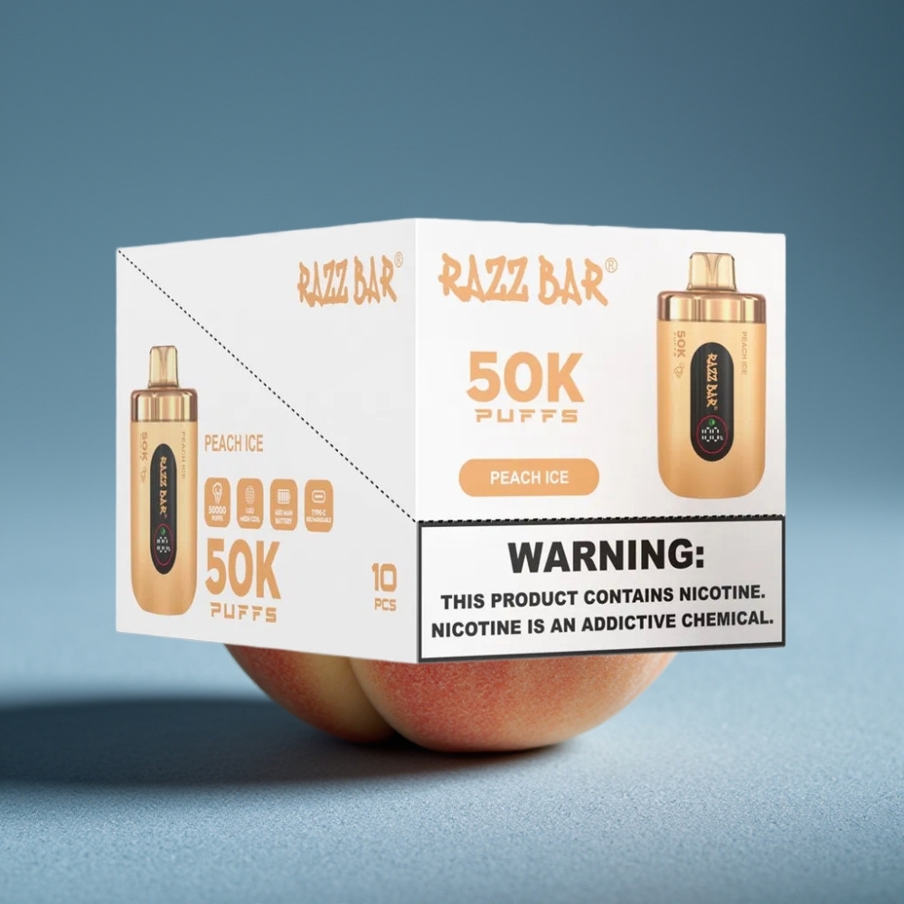 Razz Bar 50K Puffs Disposable Vape Đào Đá - 50000 Puffs - 2% Nicotine