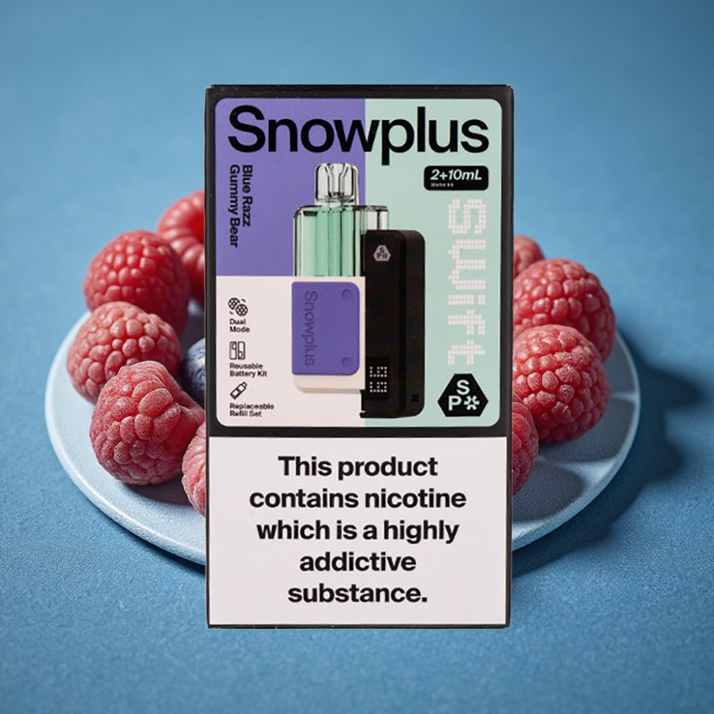 Snowplus Swift 5000 Puffs Prefilled Pod Kit Viên Kẹo Dẻo Razz Xanh 1000 mAh